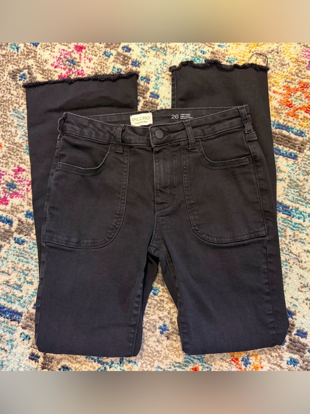 Pilcro Black flare jeans